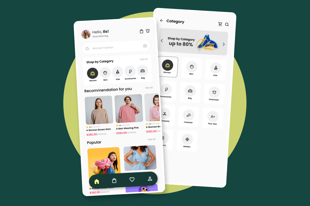 Luxe - Modern Fashion Mobile App, an App Template by trabaskriya (Photo 2 of 5)