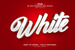 White 3D Editable Psd Text Effect, a Layer Style Add-On by Md Jahidul99
