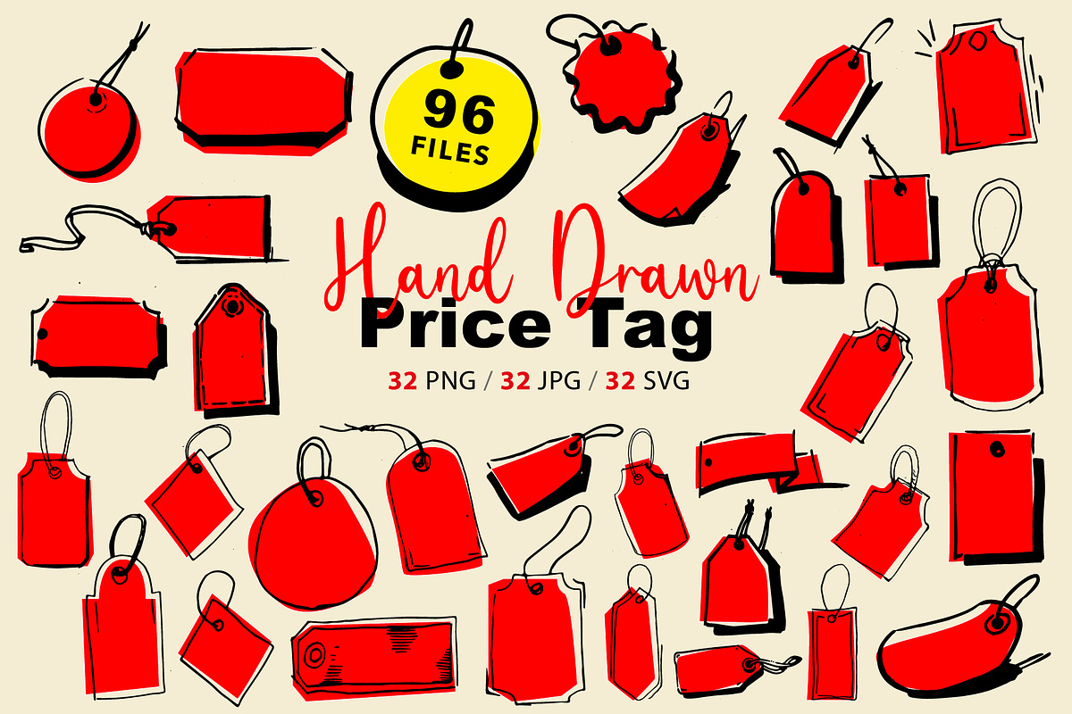 Price Tag Sale Banner hand draw, an Object Graphic by Samira (Photo 1 of 4)