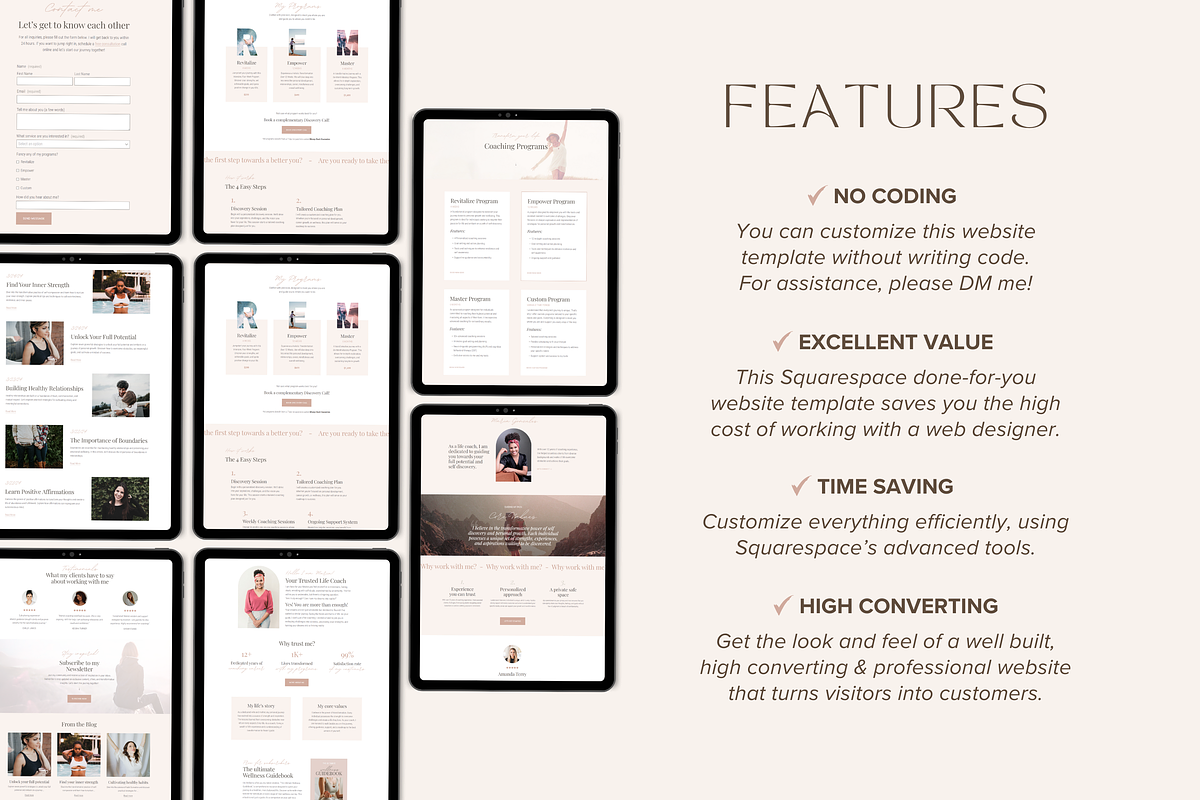 Coaching Squarespace Template, a Squarespace Template by vectorocean (Photo 5 of 11)