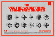 3D Wireframe Isometric Shapes | 2, an Object Graphic by MaximGertsen (Thumbnail 1 of 11)
