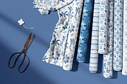 Blue tropical summer beach patterns, a Pattern Graphic by Tani Kuzminka (Thumbnail 7 of 22)