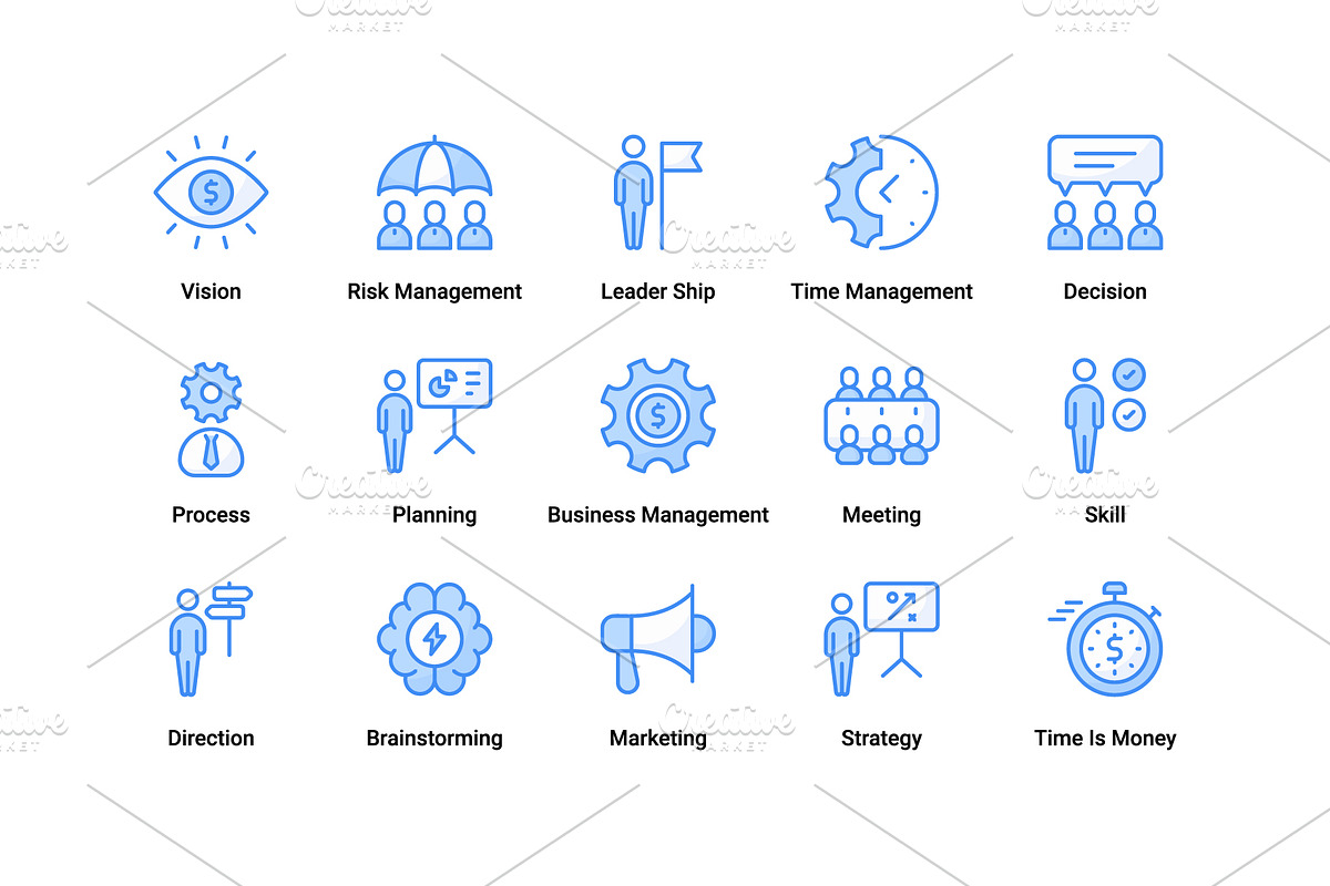 Business Management icons set, an Icon by Vector Squad (Photo 4 of 5)