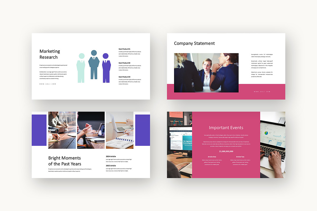 Uali : Annual Report Powerpoint, a Presentation Template by Punkl Camp (Photo 3 of 16)