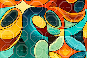 RETRODELIC ART. Seamless Patterns