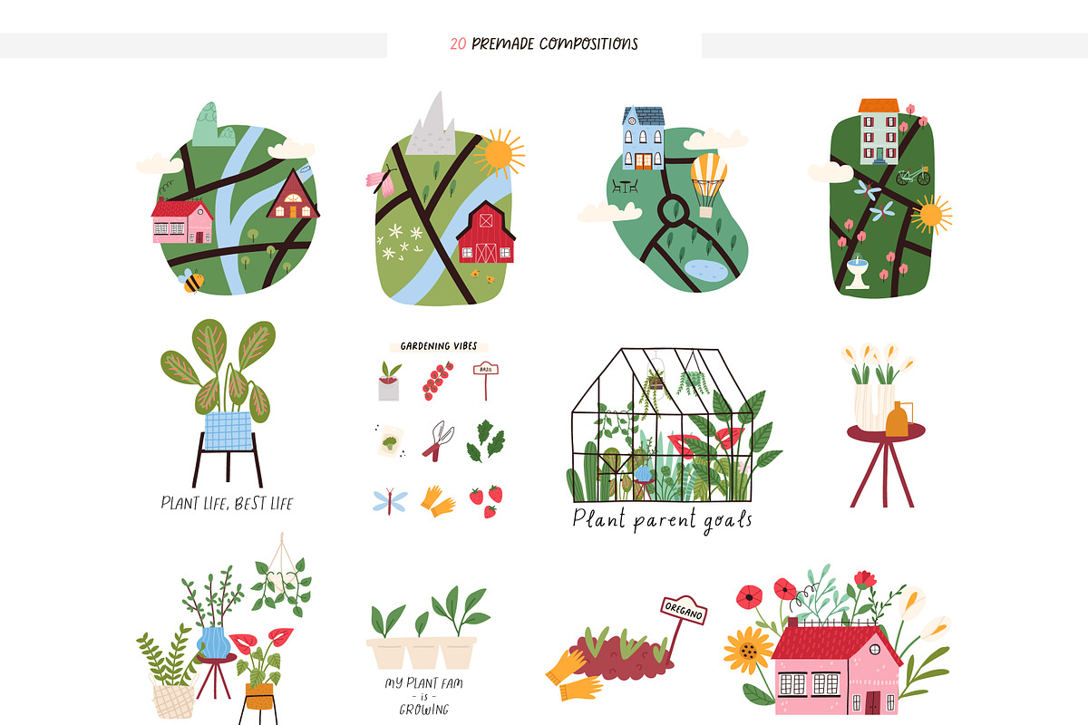 Spring clipart & patterns + Canva, a Seasonal Illustration by Valerie (Photo 3 of 12)