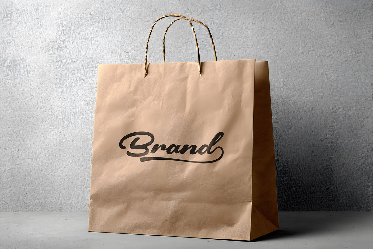 Paper Bag Mockup, a Packaging Mockup by GenesisCreativeCo (Photo 2 of 3)