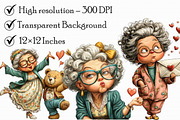 Funny Old Lady Valentine Sublimation, an Illustration by Libby Wishes (Thumbnail 5 of 7)