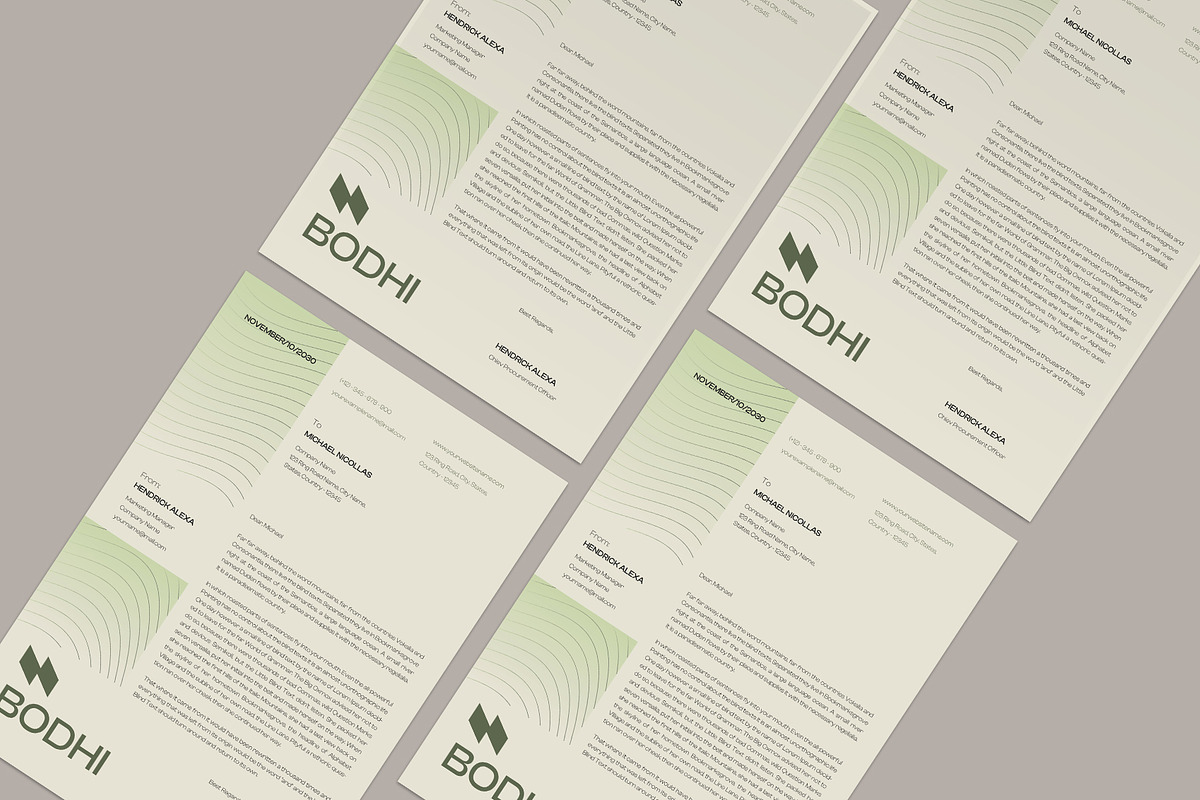 Modern Corporate Letterhead, a Stationery Template by Neermana (Photo 2 of 4)