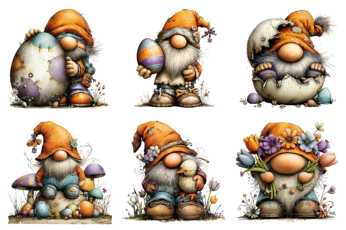 Easter Gnome Clipart, an Illustration by Design Market (Photo 2 of 4)