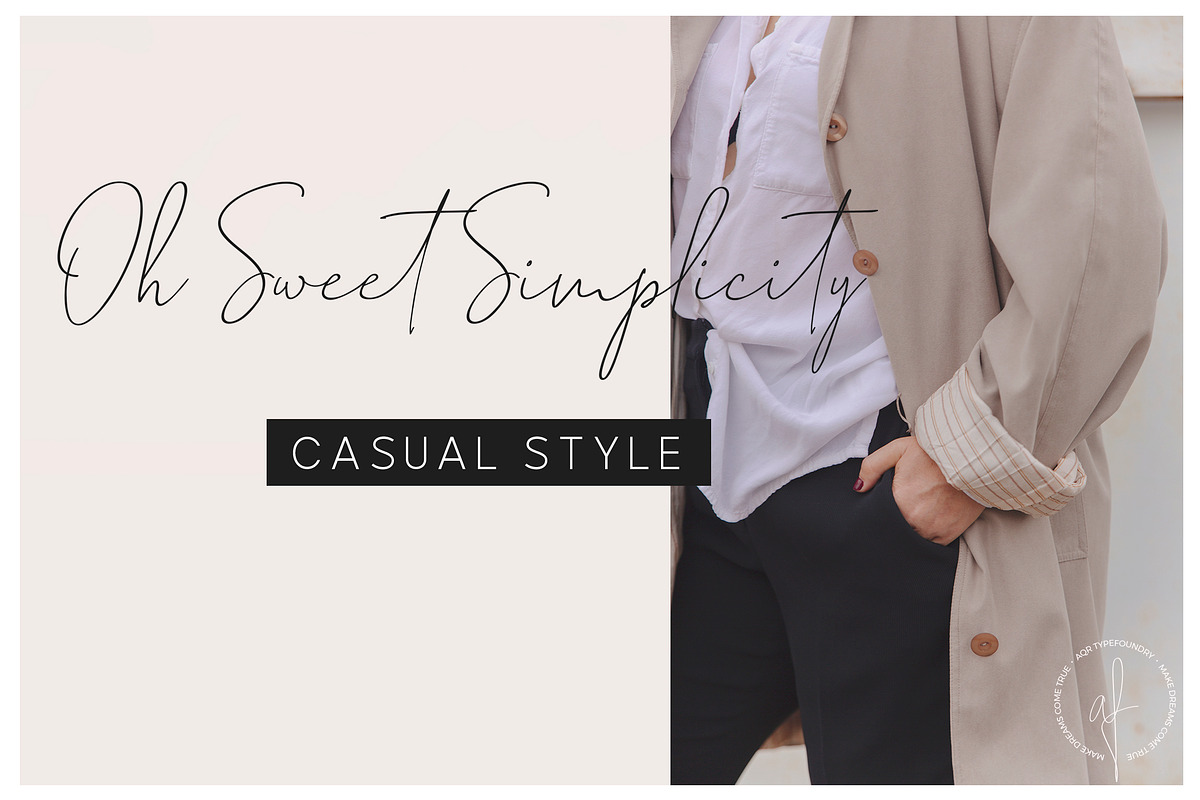 Outside Collection Signature Font preview 5