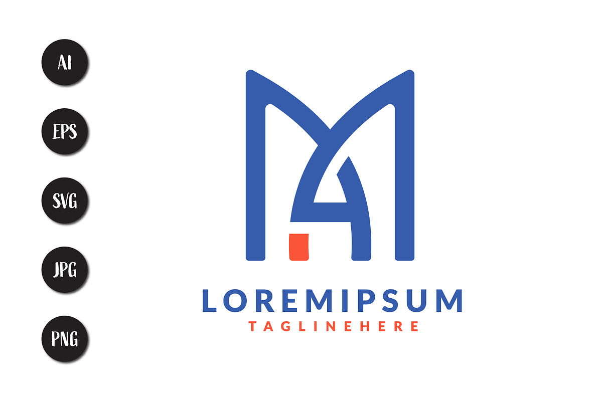 Initial MA or AM letters logo, a Branding & Logo Template by Saba Vector (Photo 1 of 3)