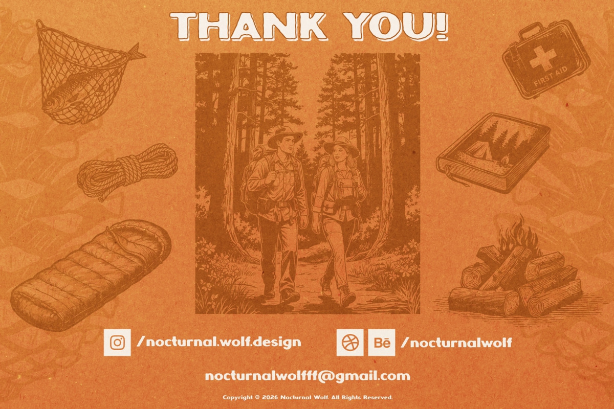 Vintage Outdoor Camping illustration, an Object Illustration by Nocturnal Wolf (Photo 18 of 18)