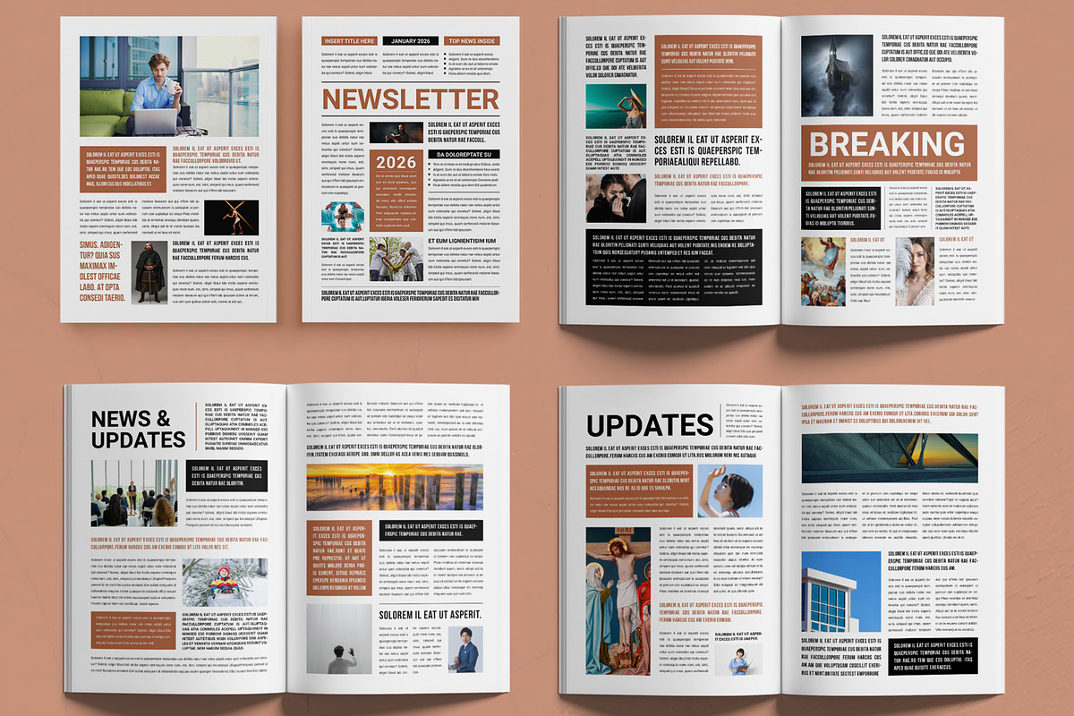 News Letter Template Design Layout, a Magazine Template by MightyDesign (Photo 2 of 6)