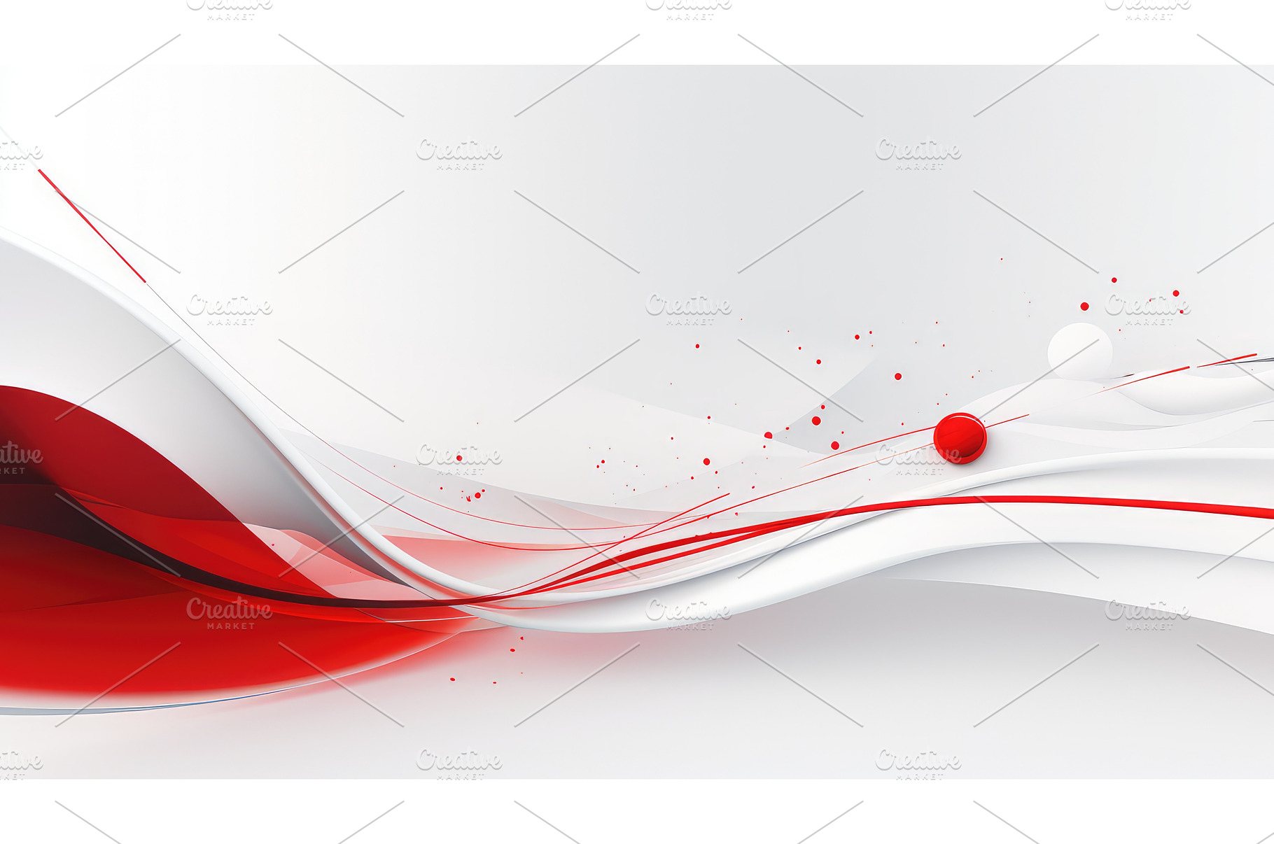 dynamic white and red abstract, an Abstract Photo by pikepicture