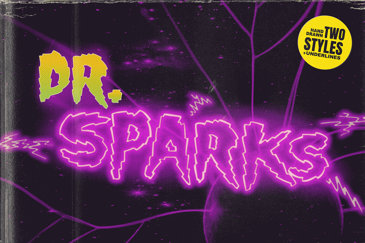 Shock Block: An Electrifying Font, a Handwritten Font by Wingsart Studio (Photo 15 of 16)