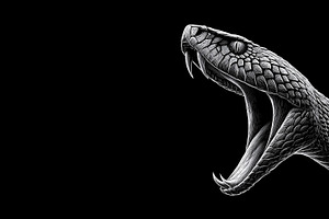 Snake with mouth open, showcasing, an Animal Photo by MistyDay