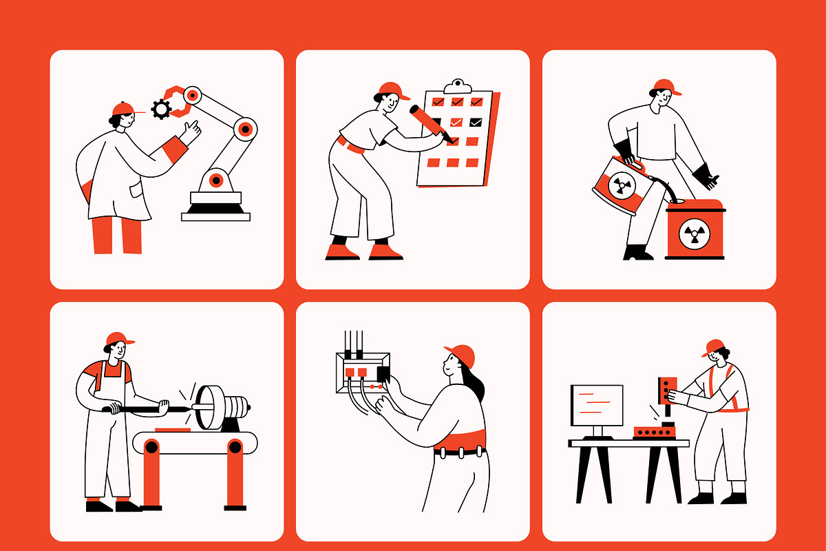 Industrial Illustrations Art, a Person Illustration by Vectors Market (Photo 10 of 10)