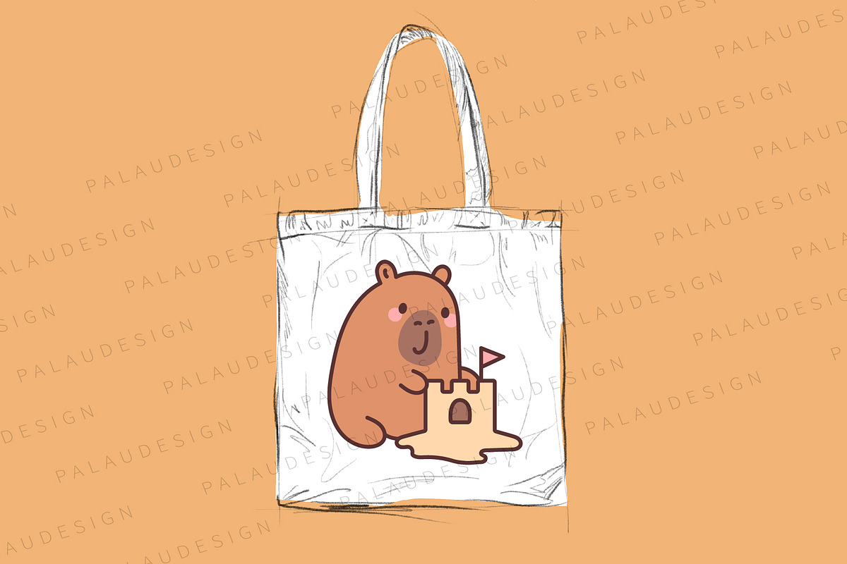 Kawaii Capybara Summer Season, a Seasonal Illustration by Palau (Photo 5 of 12)