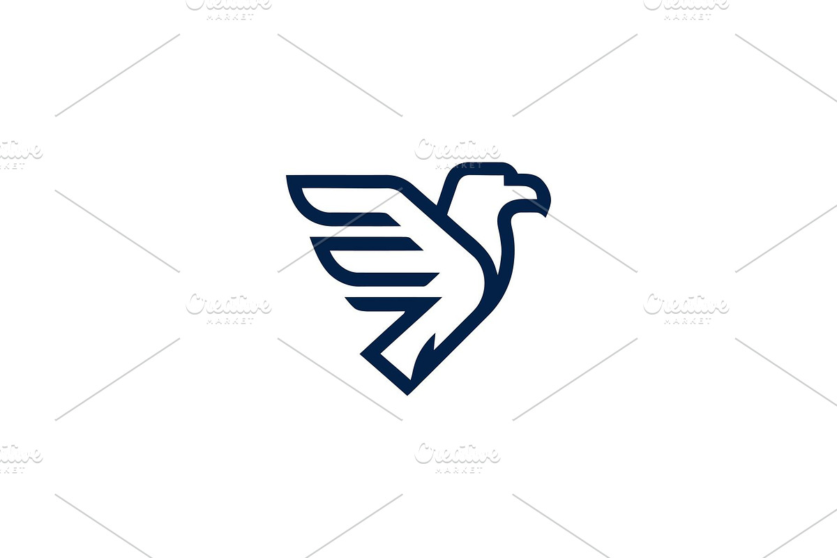 Eagle outline logo in modern style