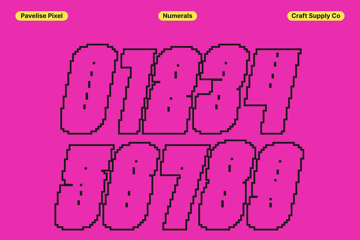 Pavelise Pixel, a Sans Serif Font by Craft Supply Co. (Photo 5 of 8)