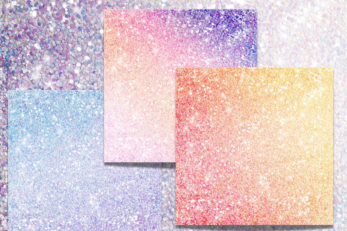 Pastel Ombre Glitter Digital Papers, an Illustration by Kandace Lalo Designs (Photo 2 of 3)