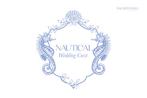 Wedding Crest with Seahorses