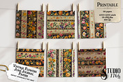 Vintage Flowers Junk Journal Papers, a Background Graphic by Studio 7766 (Thumbnail 2 of 3)