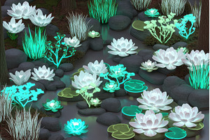 Imagine a mesmerizing garden display, an Abstract Photo by ZinetroN