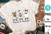 Mardi Gras Goose Coquette Bow PNG, an Illustration by Creative Art (Thumbnail 4 of 6)