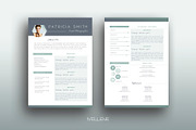 Resume / CV template - Patricia, a Resume Template by Mellene Templates (Thumbnail 1 of 3)