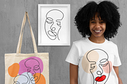 One Line Drawing Woman Face SVG PNG, an Object Graphic by jelisua88 (Thumbnail 2 of 3)