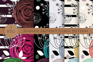 FLORAL abstract seamless pattern