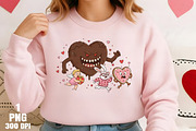 Angry Valentine Chocolate Monster PN, an Illustration by Daily.Designs (Thumbnail 1 of 4)