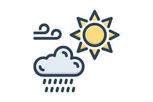 Weather raindrop color icon, a Duotone Icon by Creative priyanka