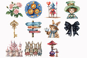 Alice in Wonderland Clipart, an Illustration by Design Market (Thumbnail 4 of 4)