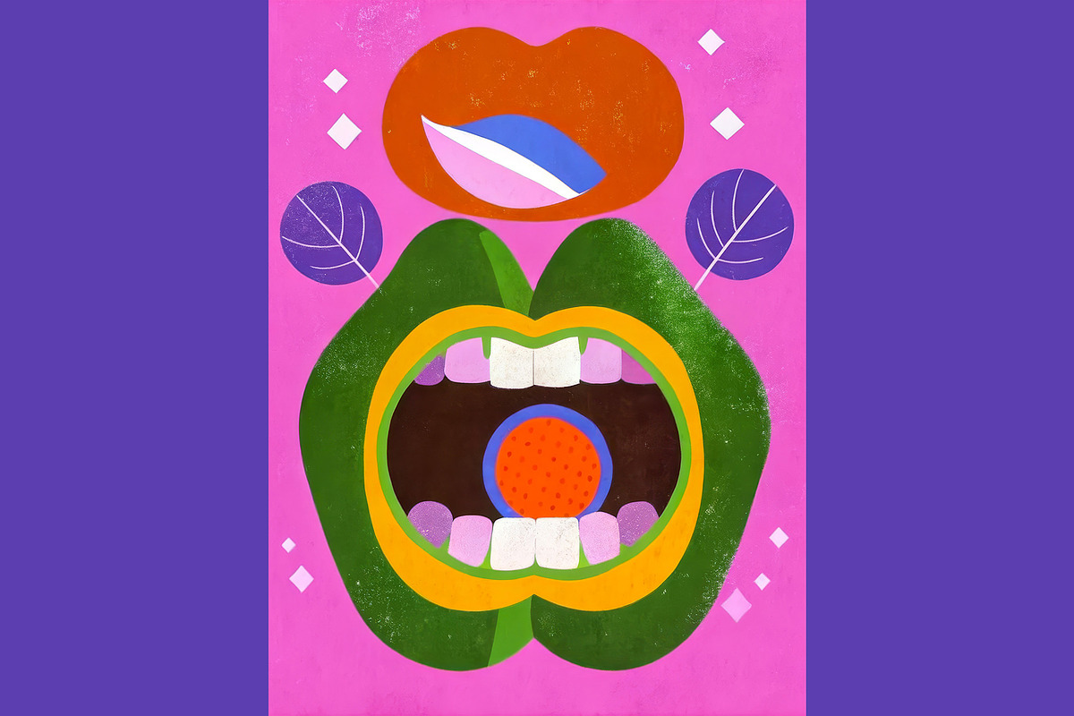 Quirky Avocado Monster Illustrations, a Decorative Illustration by StockVerse Creative (Photo 2 of 4)