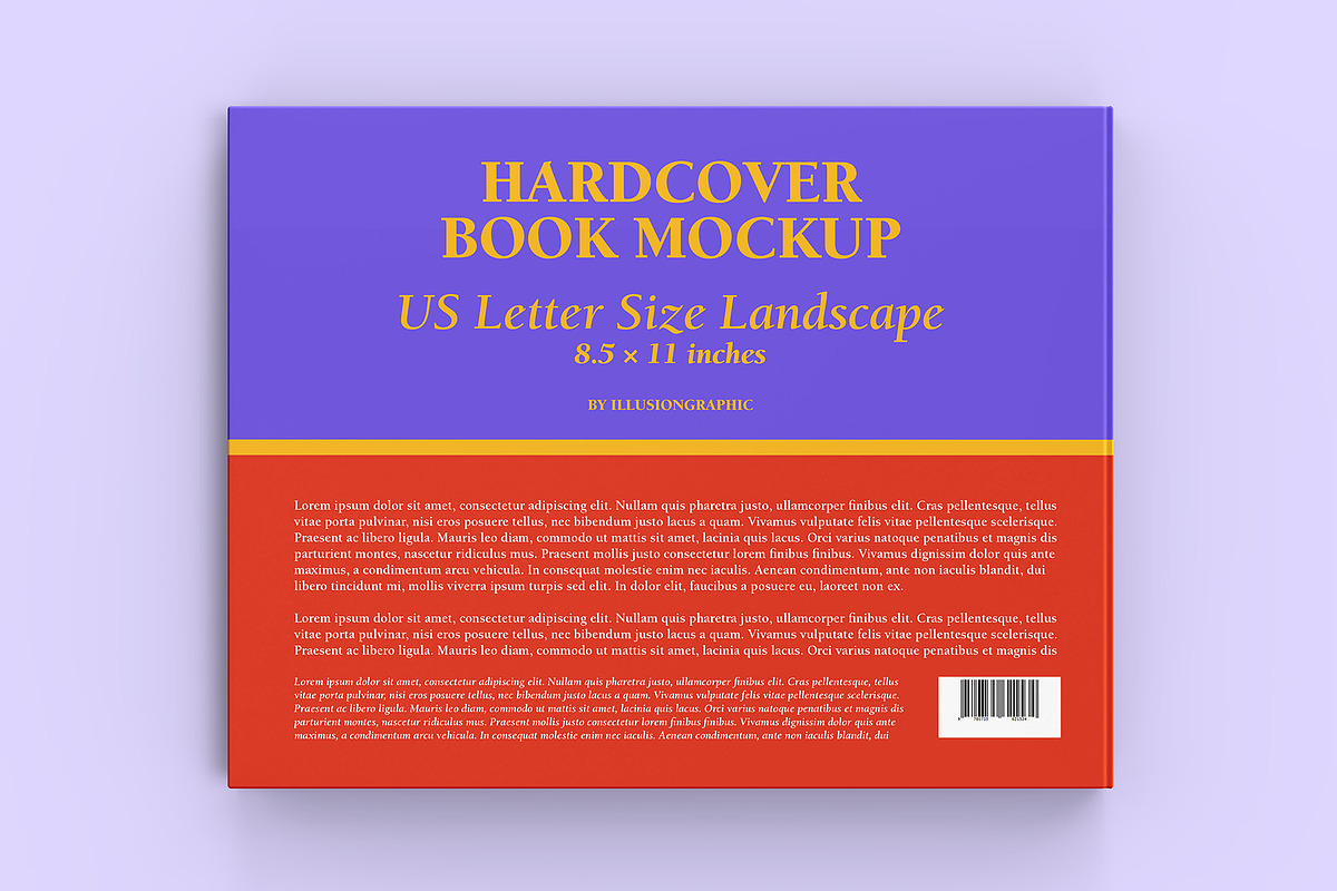 US Letter Size Landscape Book Mockup, a Books & Magazine Mockup by Illusiongraphic (Photo 8 of 31)