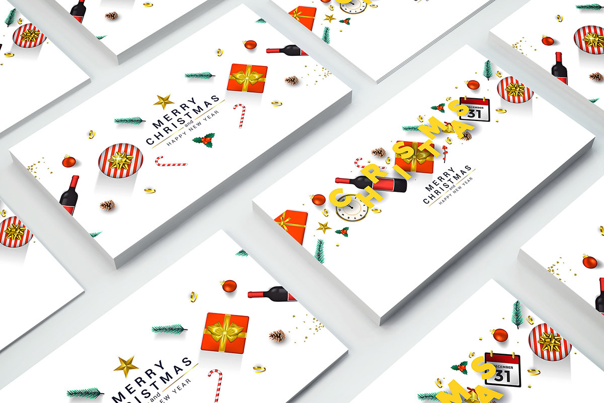 Merry Christmas greeting cards, a Card Template by Creative Graphics (Photo 4 of 11)