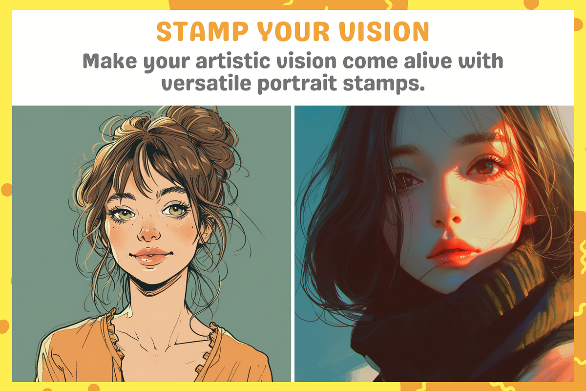 Procreate Portrait Stamps, a Brush Add-On by nikiartcorner (Photo 7 of 10)
