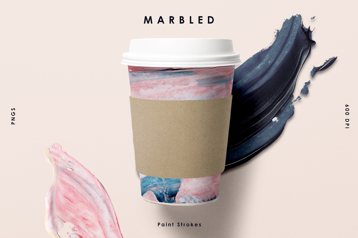 Marble Paint Stroke Cut Outs, an Object Graphic by Emma Make (Photo 3 of 14)