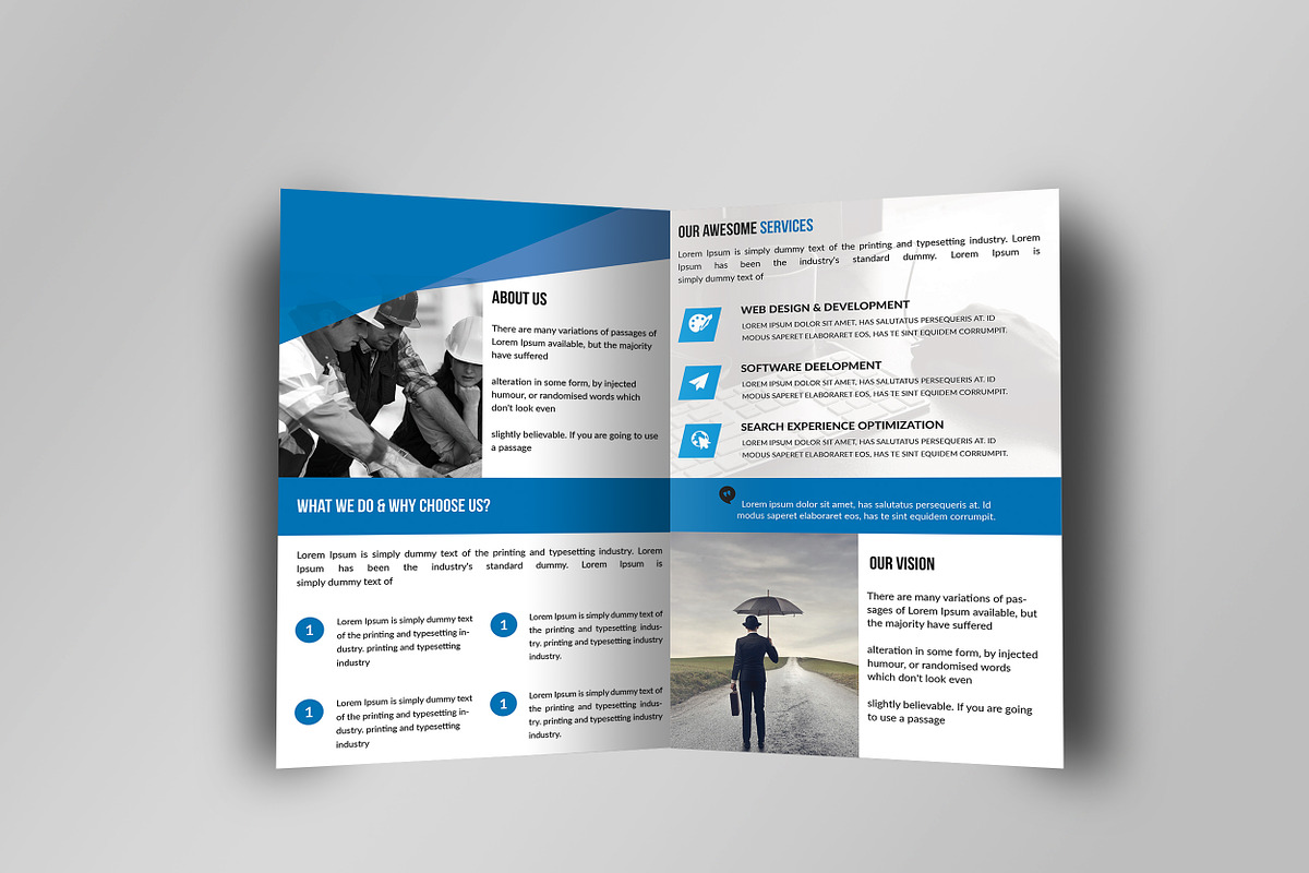 5 Clean Business Bi Fold Brochure, a Brochure Template by Imagine Design Studio (Photo 17 of 17)