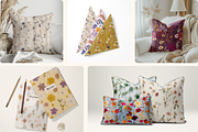 Twilight Herbarium Pressed Florals, a Pattern Graphic by Ninterints (Thumbnail 12 of 17)