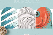 Deep Blue Illustrations #2, an Animal Illustration by GVGraphics (Thumbnail 11 of 12)
