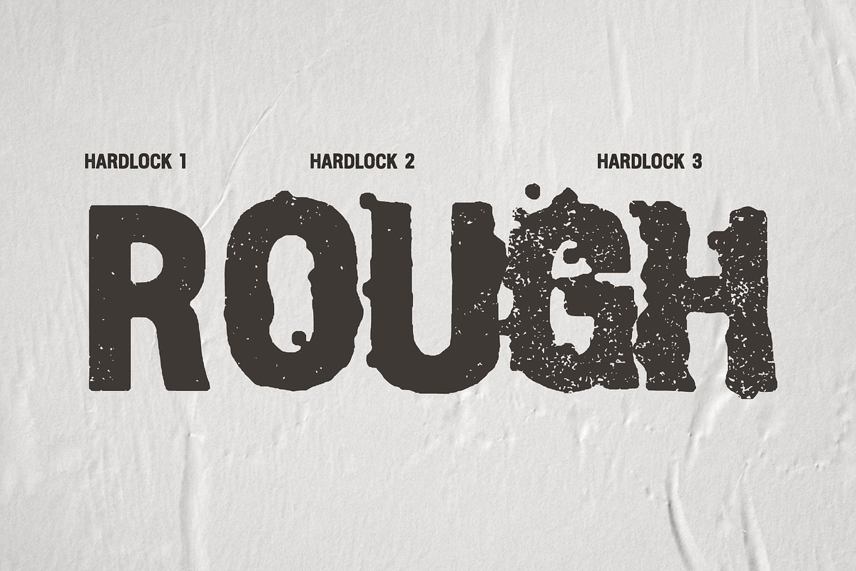 Hardlock: Rough Condensed Fonts, a Sans Serif Font by Eko Bimantara (Photo 5 of 6)