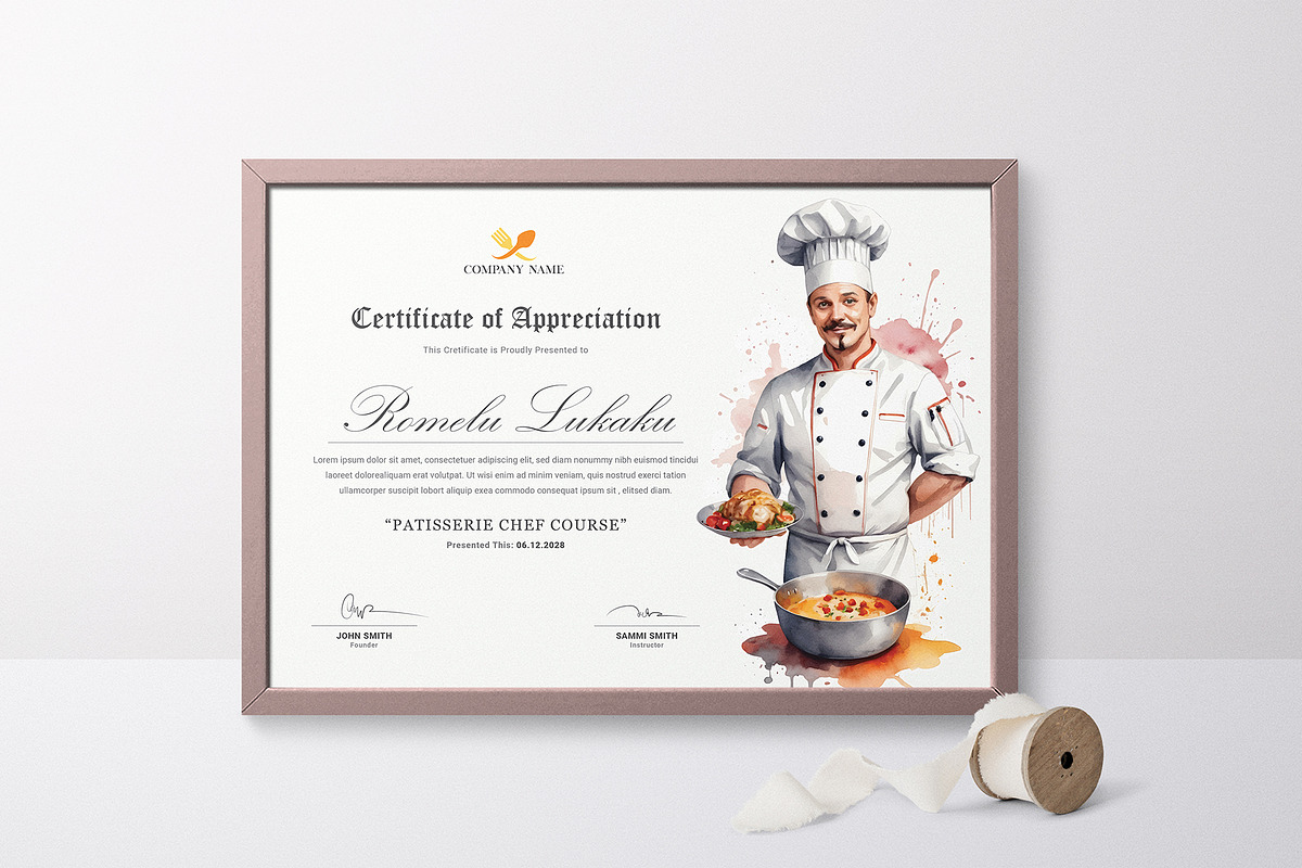 Chef Certificate, a Stationery Template by DesignDevisers (Photo 4 of 10)