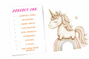 Neutral Unicorn Clipart, an Illustration by Watercolor design (Thumbnail 9 of 12)