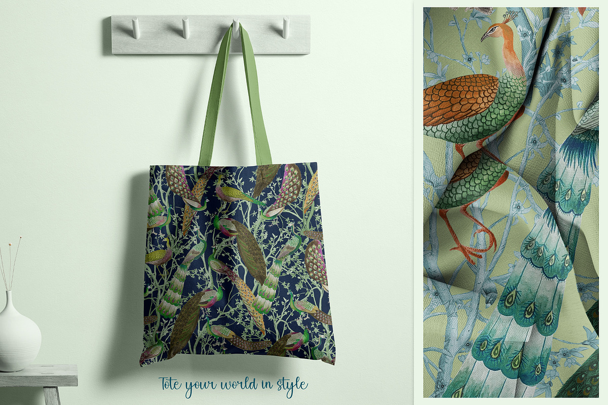 Forest Peacock Prints & Patterns, a Pattern Graphic by GND ART STUDIO (Photo 5 of 8)