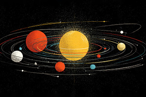 Solar system with planets and sun, a Photo by Beautiful things