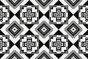 Black White Native American Pattern